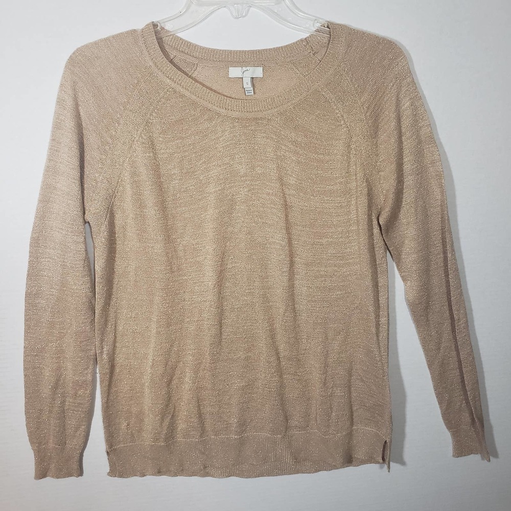 Joie Gold Sparkle Crewneck Sweater Sz S